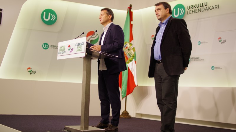 Aitor Esteban eta Jokin Bildarratz Espainako Konstituzioaren egunean